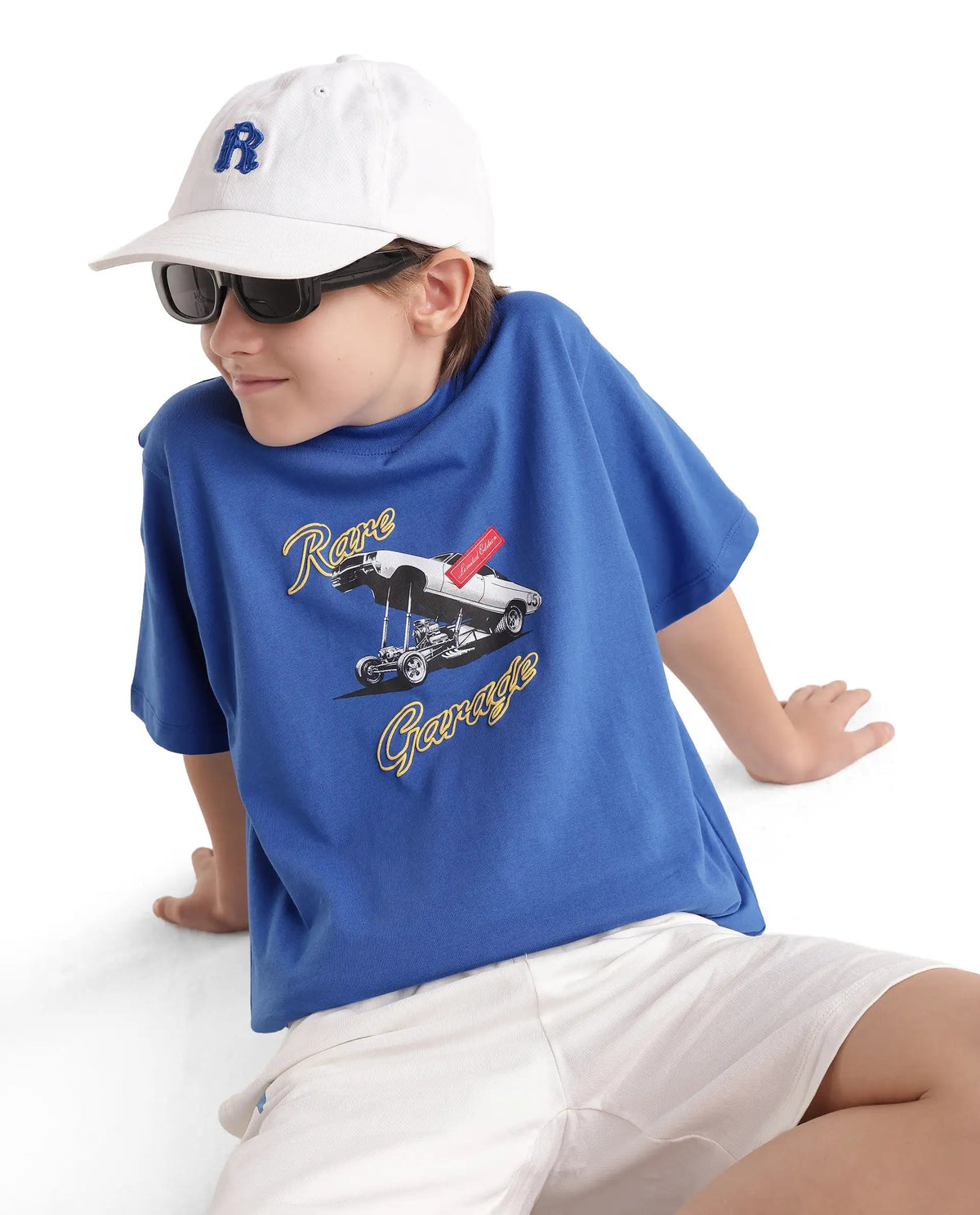 Rare Ones Boys Bowen Regular Fit Cotton T-Shirt - Blue