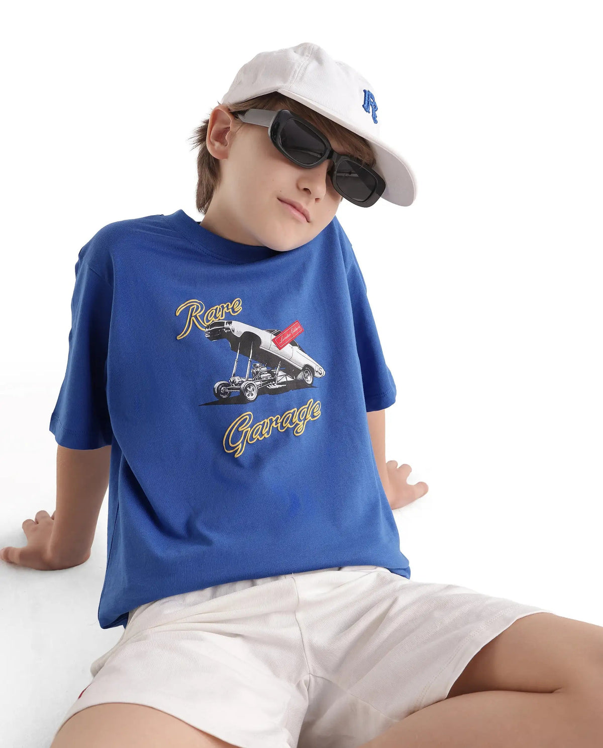 Rare Ones Boys Bowen Regular Fit Cotton T-Shirt - Blue