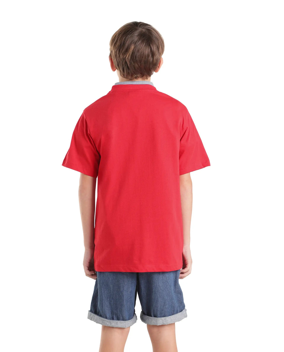 Rare Ones Boys Clyde Regular Fit Cotton T-Shirt - Red
