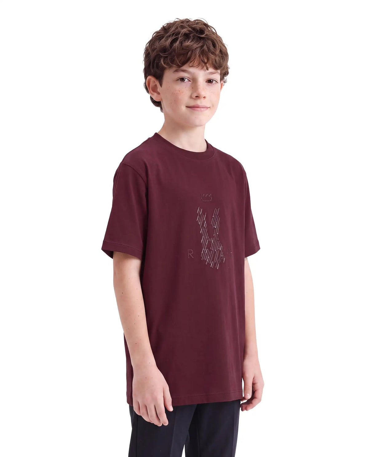 Rare Ones Boys Lupin Cotton Blend T-Shirt - Maroon