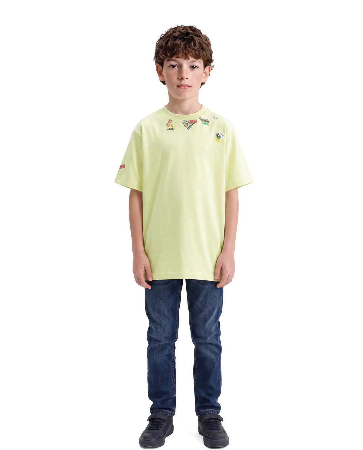 Rare Ones Boys Stilo Cotton T-Shirt - Fluorescent Yellow