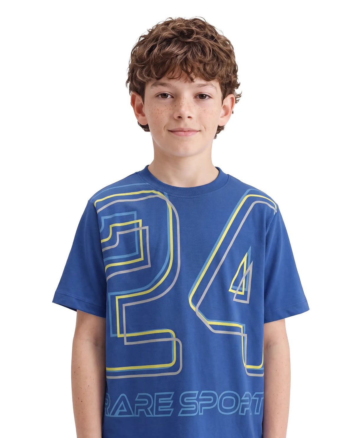 Rare Ones Boys Svant Regular Fit Cotton T-Shirt - Blue