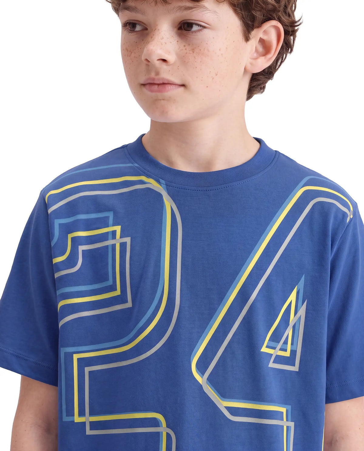 Rare Ones Boys Svant Regular Fit Cotton T-Shirt - Blue