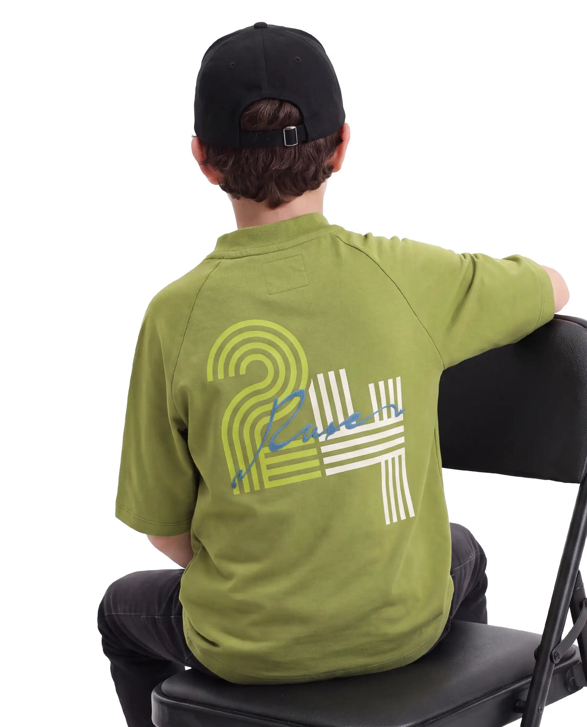 Rare Ones Boys Travis Light Cotton T-Shirt - Olive