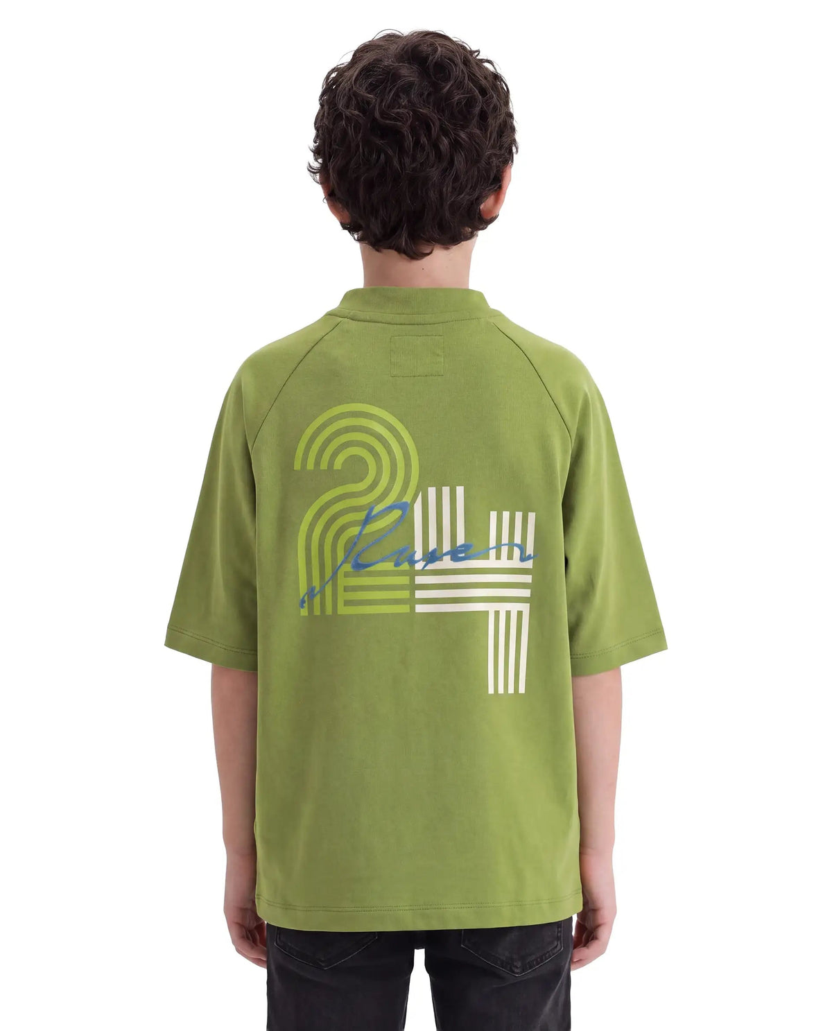 Rare Ones Boys Travis Light Cotton T-Shirt - Olive