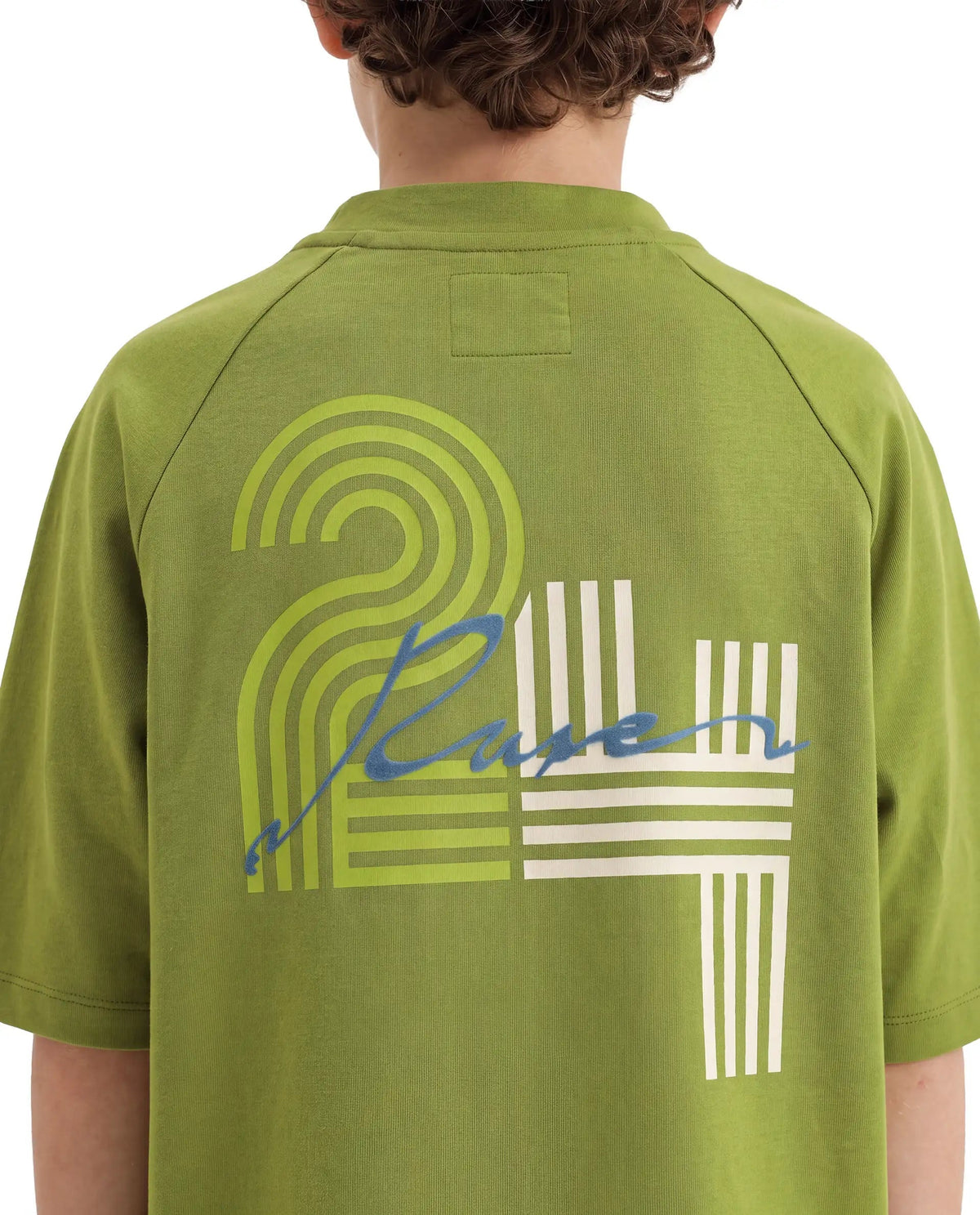 Rare Ones Boys Travis Light Cotton T-Shirt - Olive