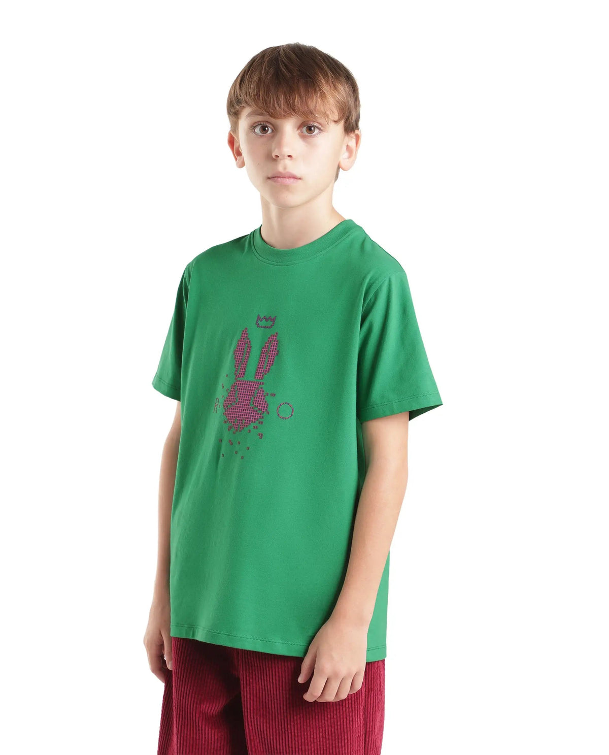 Rare Ones Boys Walko Cotton Blend T-Shirt - Green