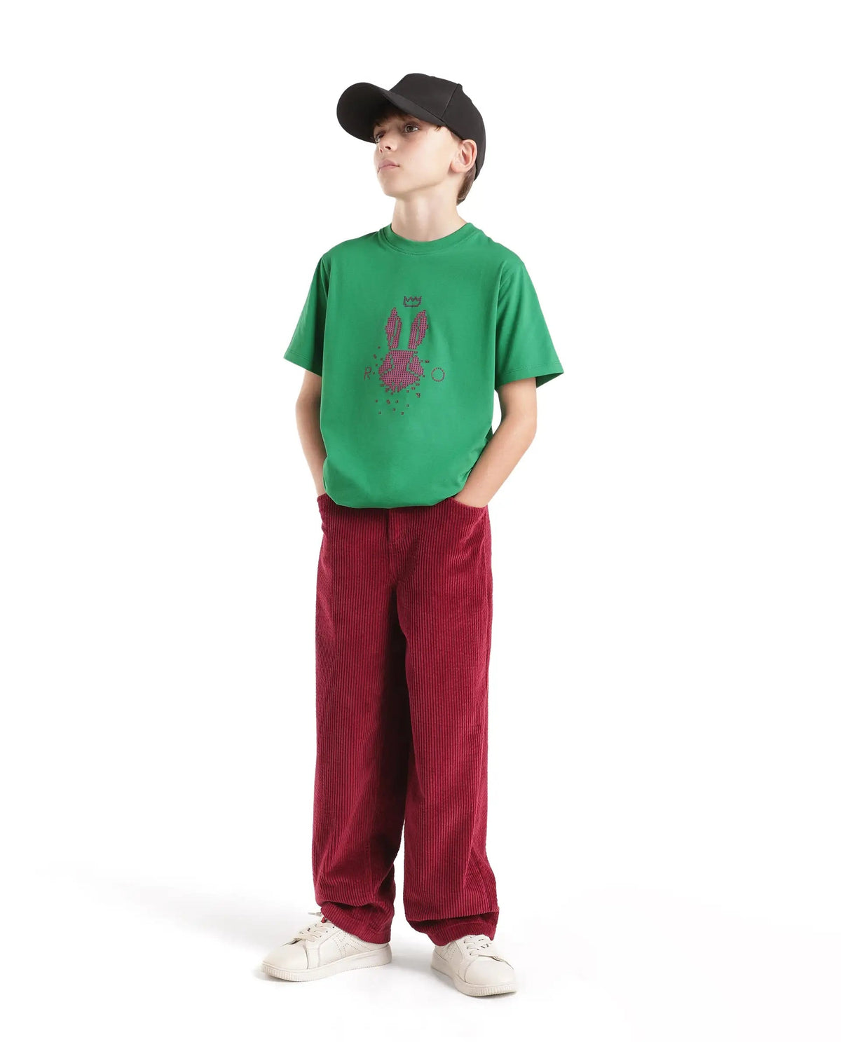 Rare Ones Boys Walko Cotton Blend T-Shirt - Green