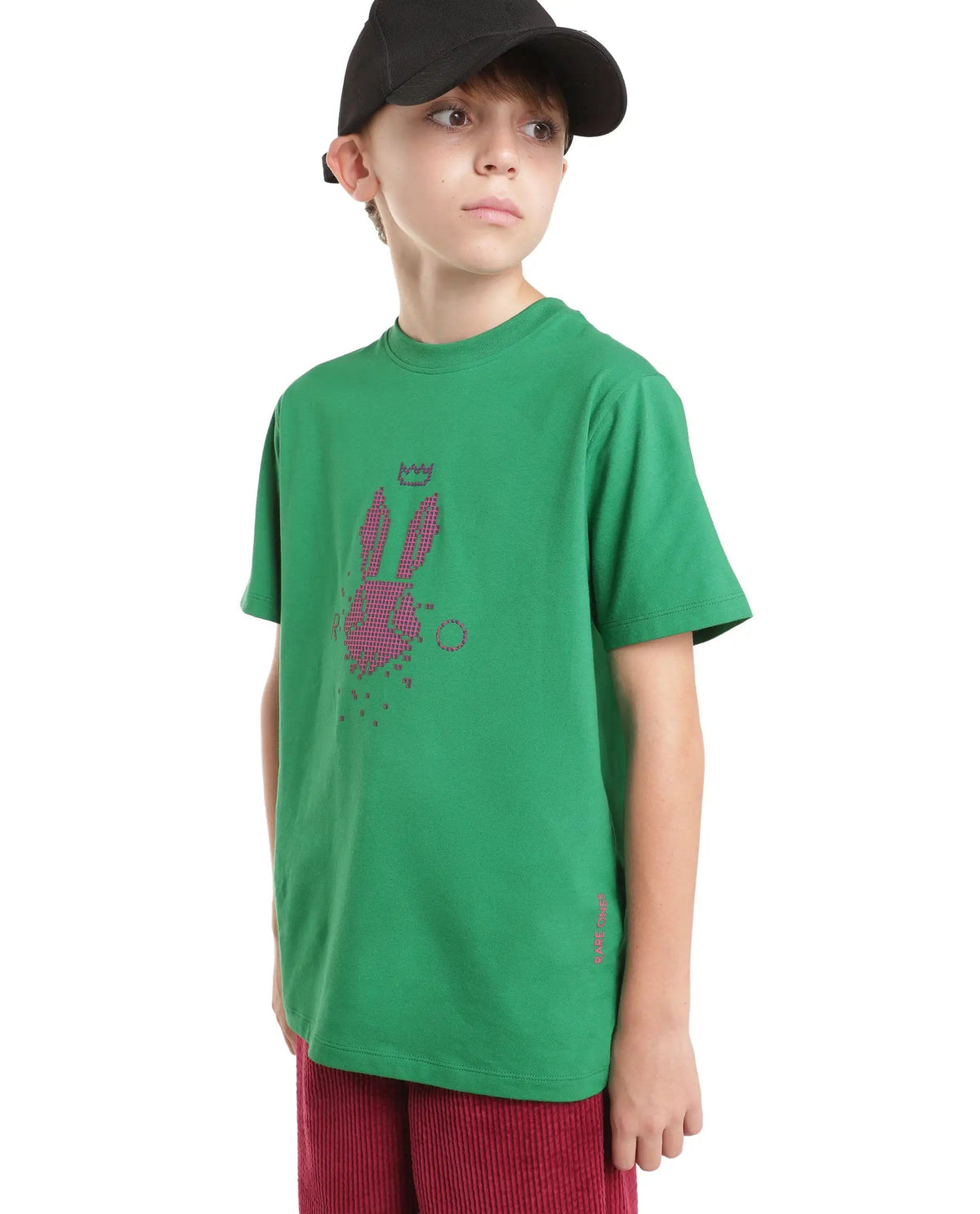 Rare Ones Boys Walko Cotton Blend T-Shirt - Green