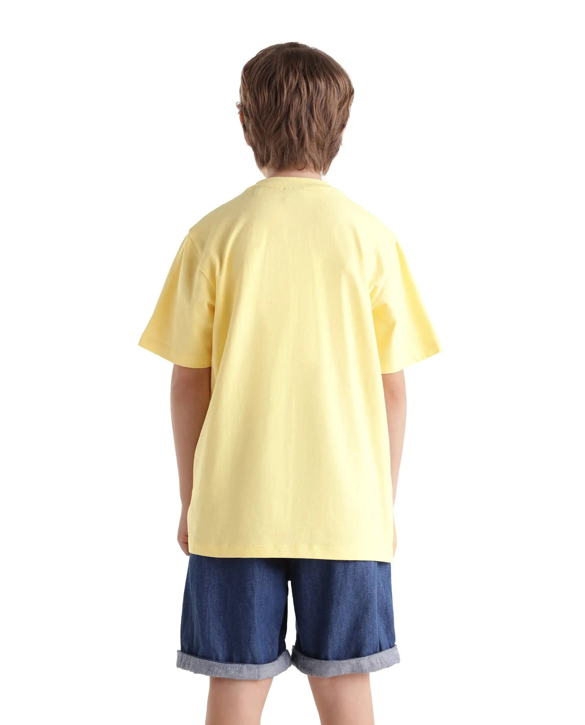 Rare Ones Boys Alarc Cotton Blend T-Shirt - Light Yellow