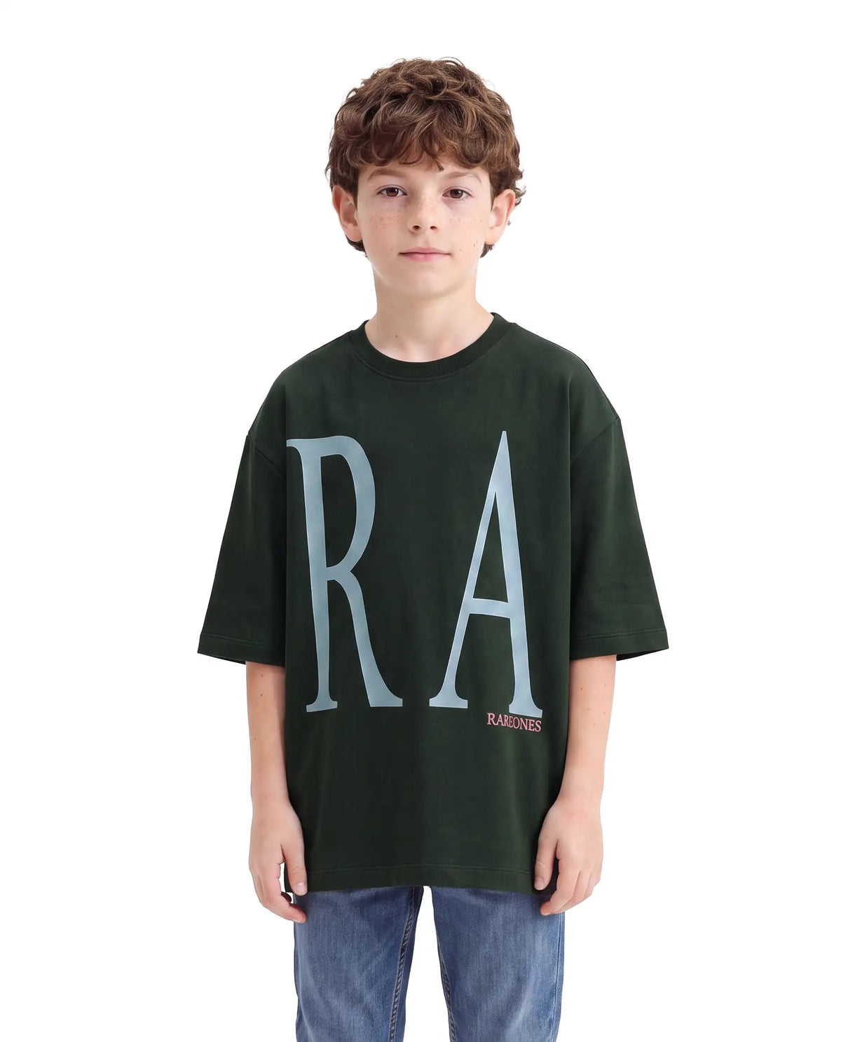 Rare Ones Boys Elton Cotton Blend T-Shirt - Green