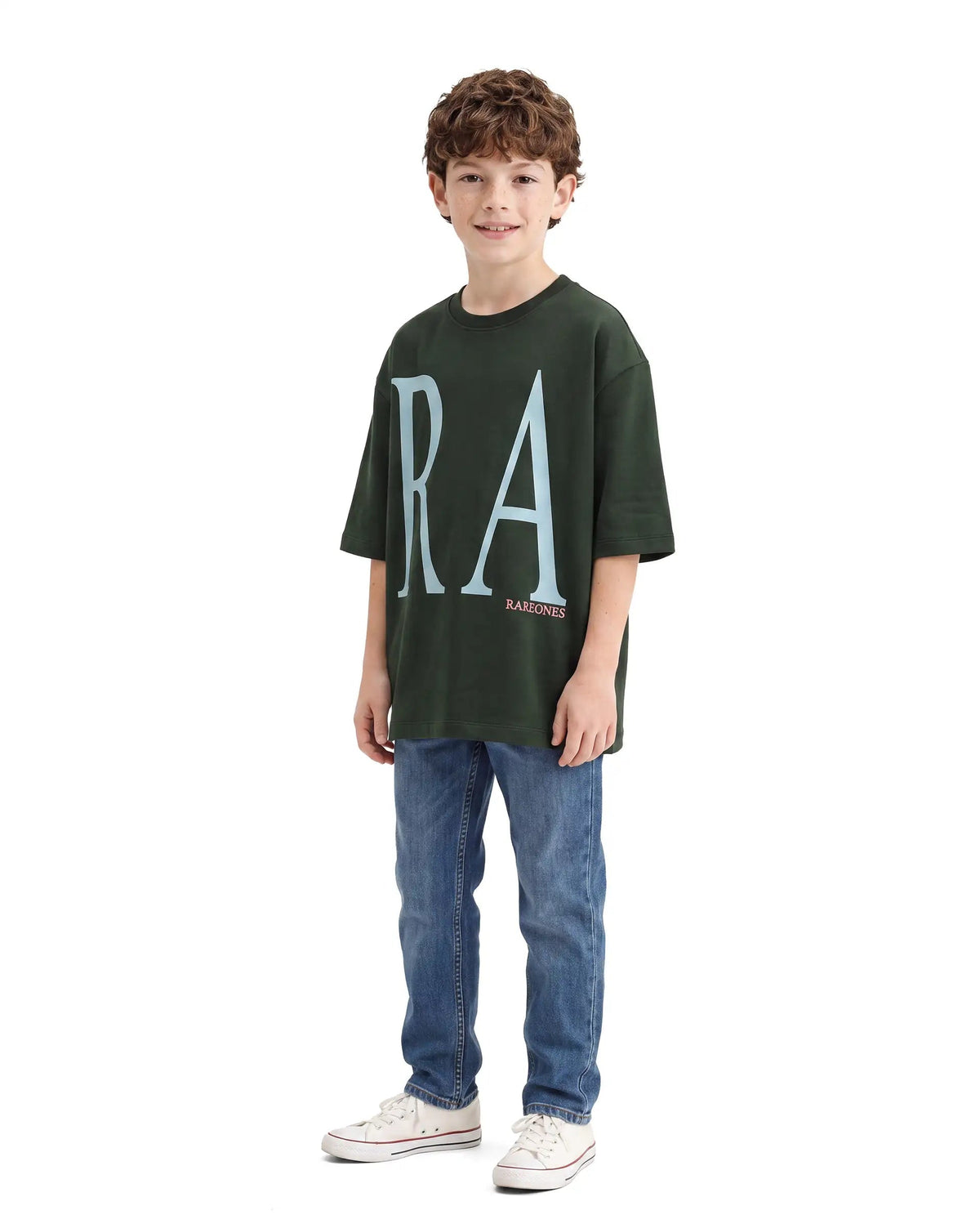 Rare Ones Boys Elton Cotton Blend T-Shirt - Green