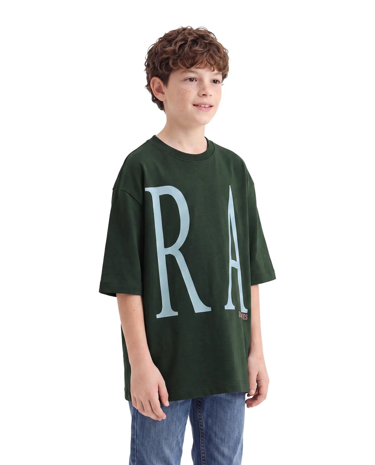 Rare Ones Boys Elton Cotton Blend T-Shirt - Green