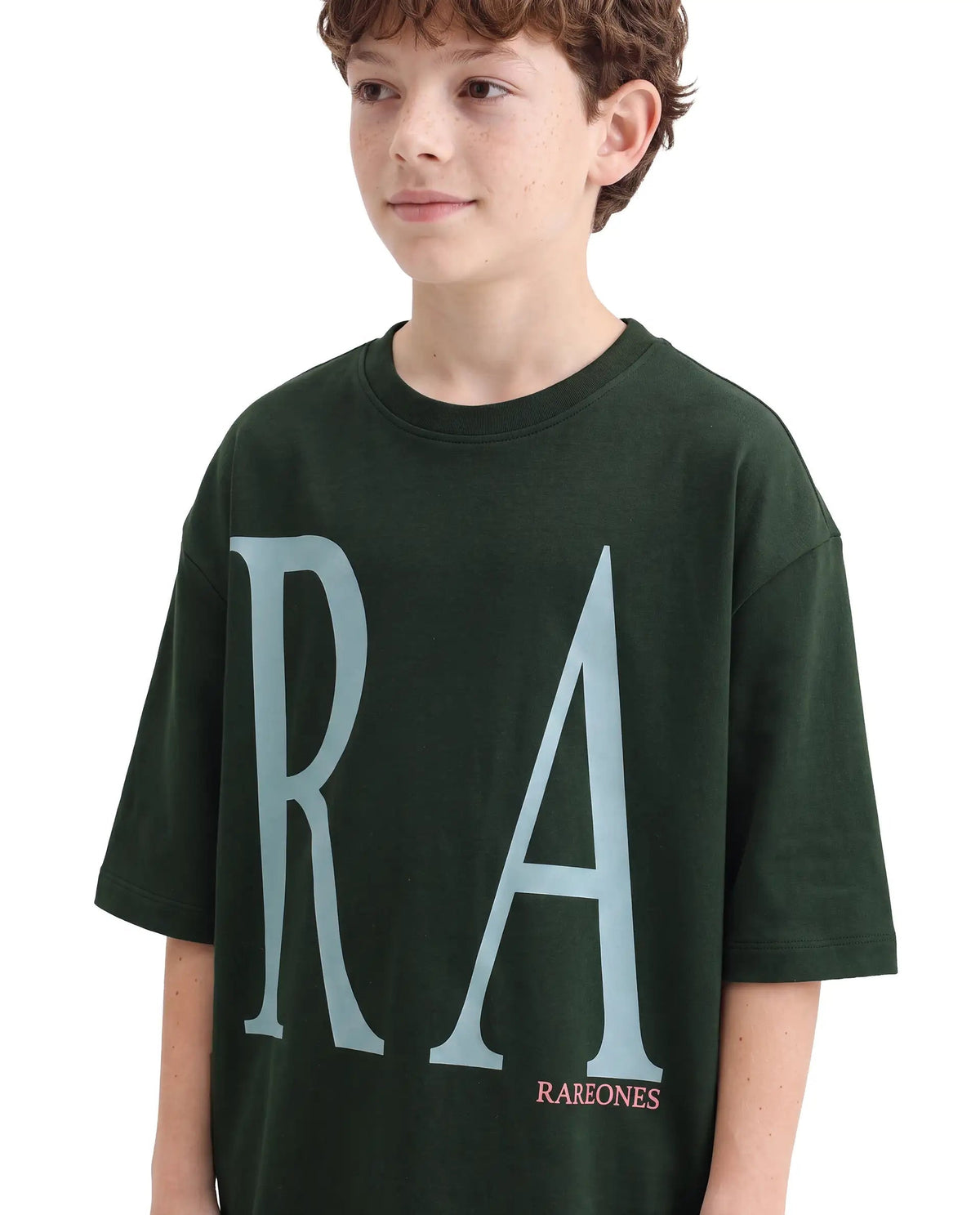 Rare Ones Boys Elton Cotton Blend T-Shirt - Green