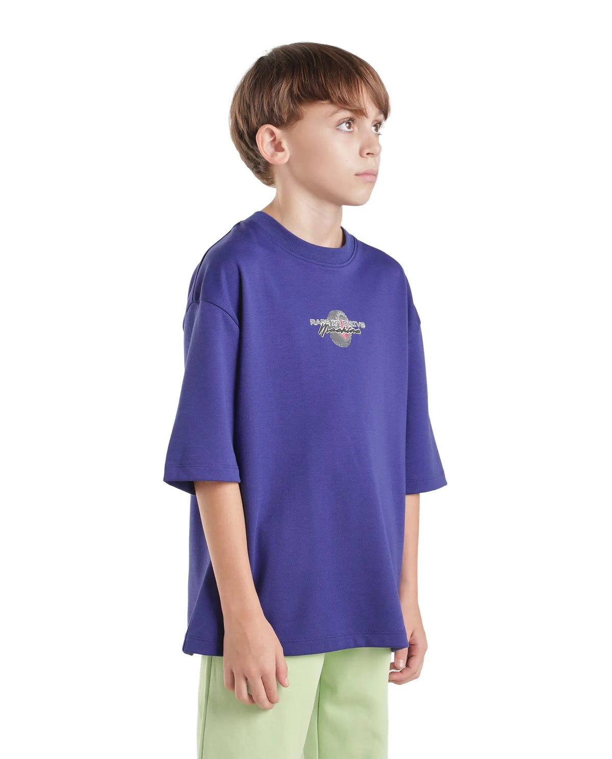 Rare Ones Boys Jamz Cotton Blend T-Shirt - Dark Purple