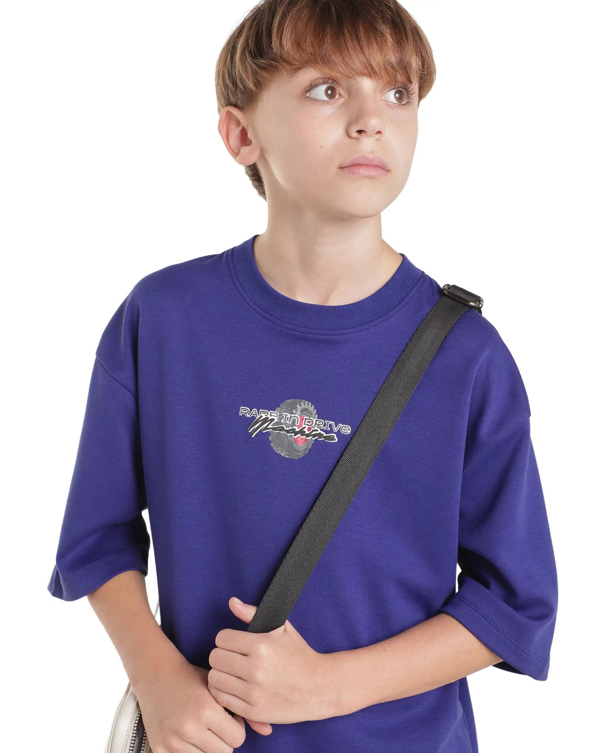 Rare Ones Boys Jamz Cotton Blend T-Shirt - Dark Purple
