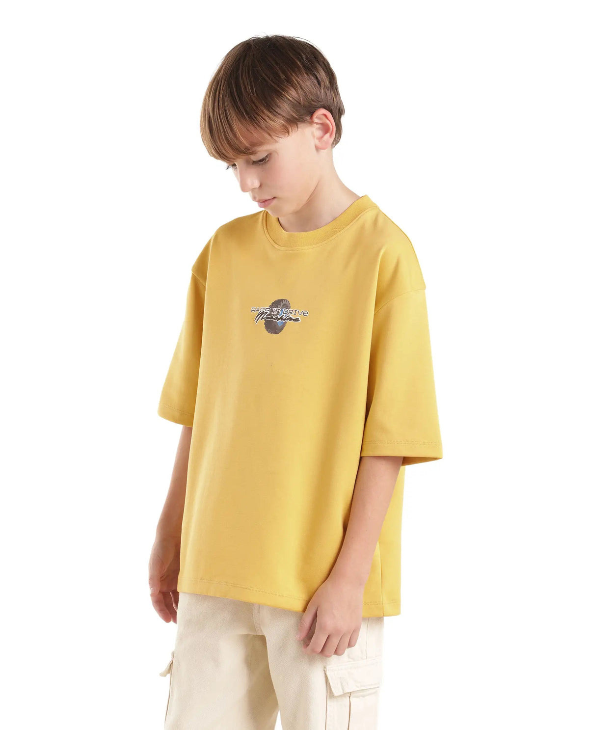 Rare Ones Boys Jamz Cotton Blend T-Shirt - Yellow