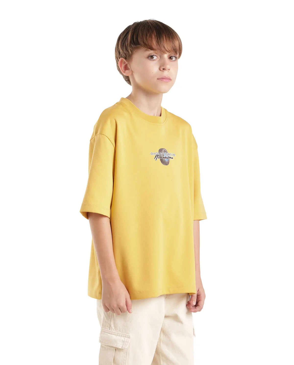 Rare Ones Boys Jamz Cotton Blend T-Shirt - Yellow