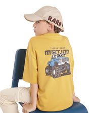 Rare Ones Boys Jamz Cotton Blend T-Shirt - Yellow