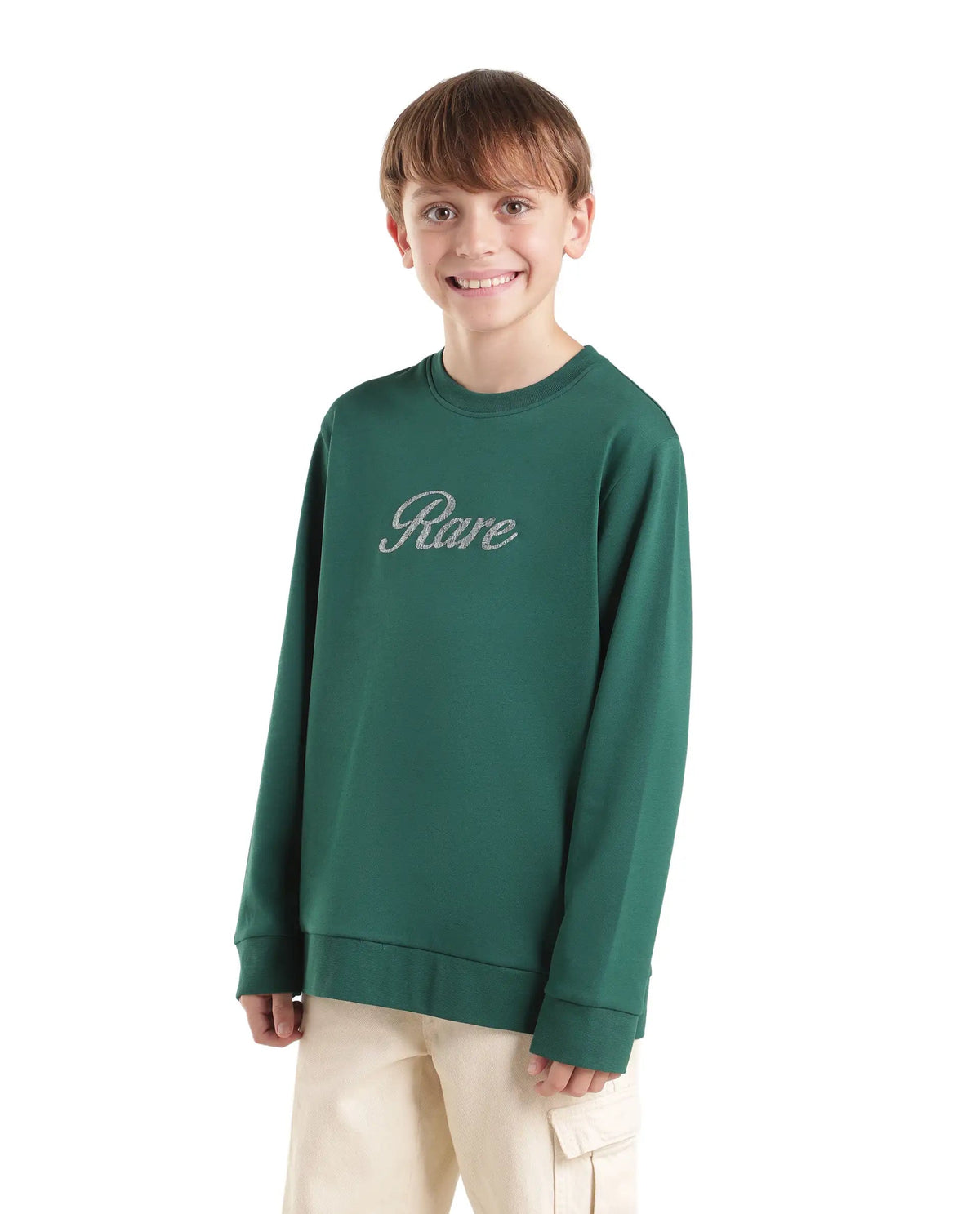 Rare Ones Boys Hank Regular Fit Cotton Blend T-Shirt - Green