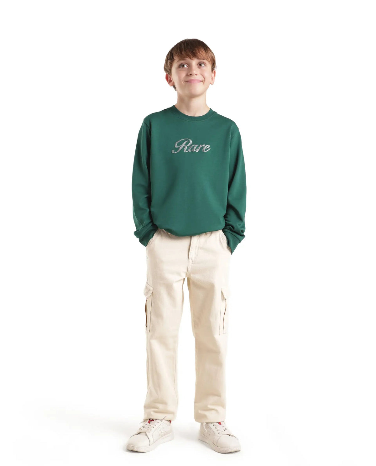 Rare Ones Boys Hank Regular Fit Cotton Blend T-Shirt - Green