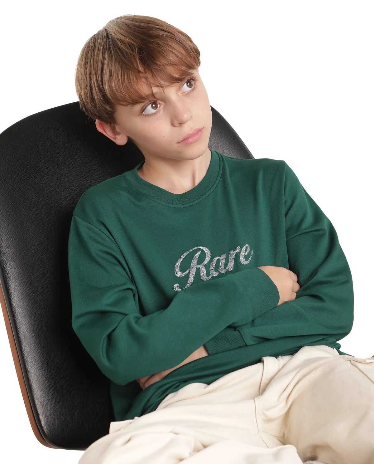 Rare Ones Boys Hank Regular Fit Cotton Blend T-Shirt - Green