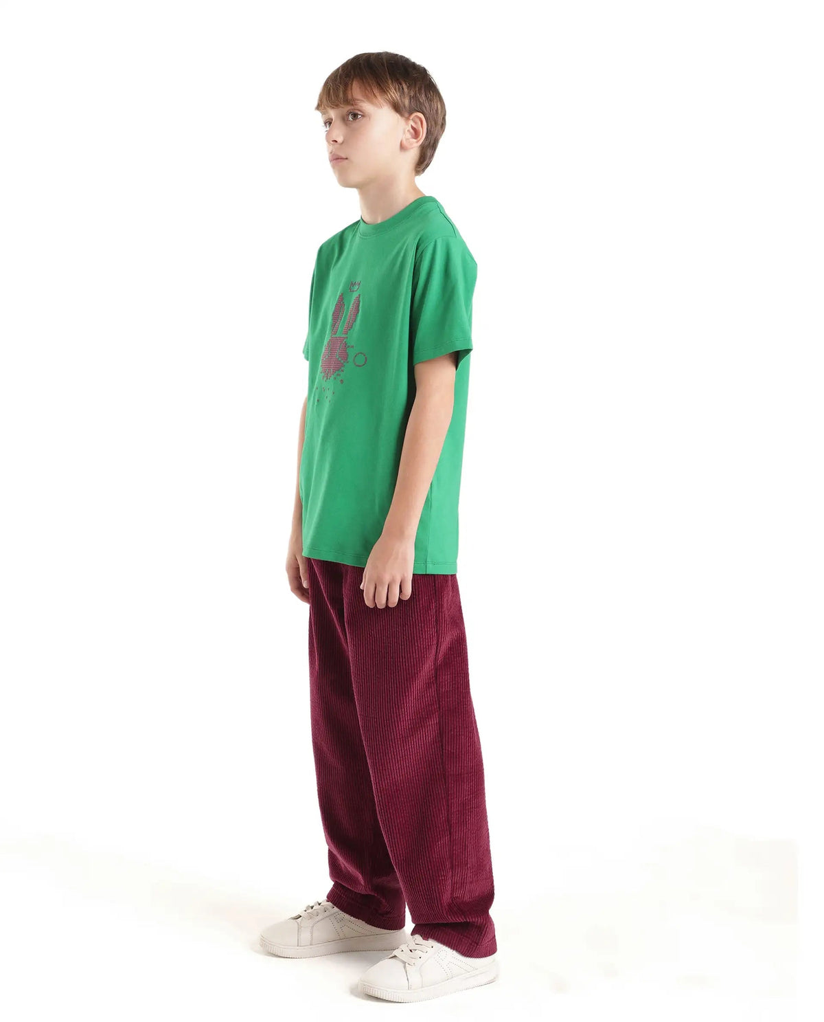 Rare Ones Boys Caro T Regular Fit Cotton Trouser - Dark Red