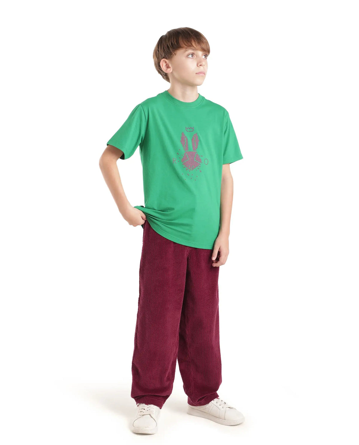 Rare Ones Boys Caro T Regular Fit Cotton Trouser - Dark Red