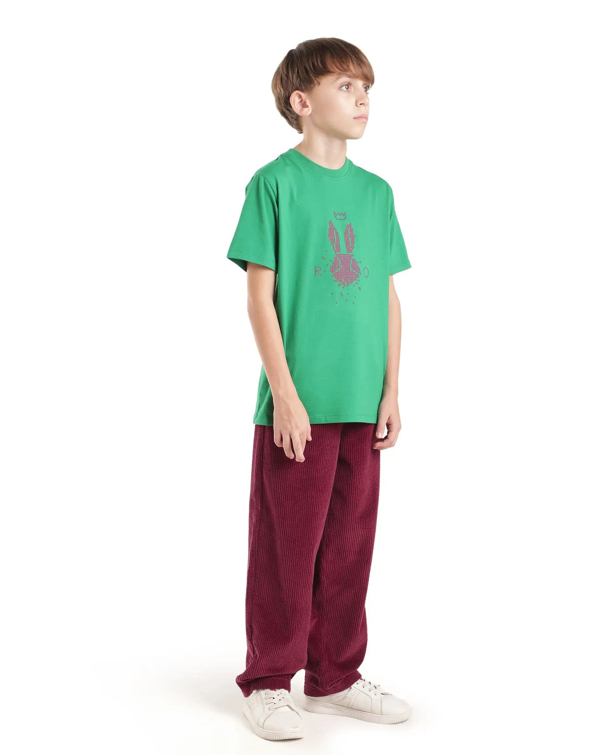 Rare Ones Boys Caro T Regular Fit Cotton Trouser - Dark Red