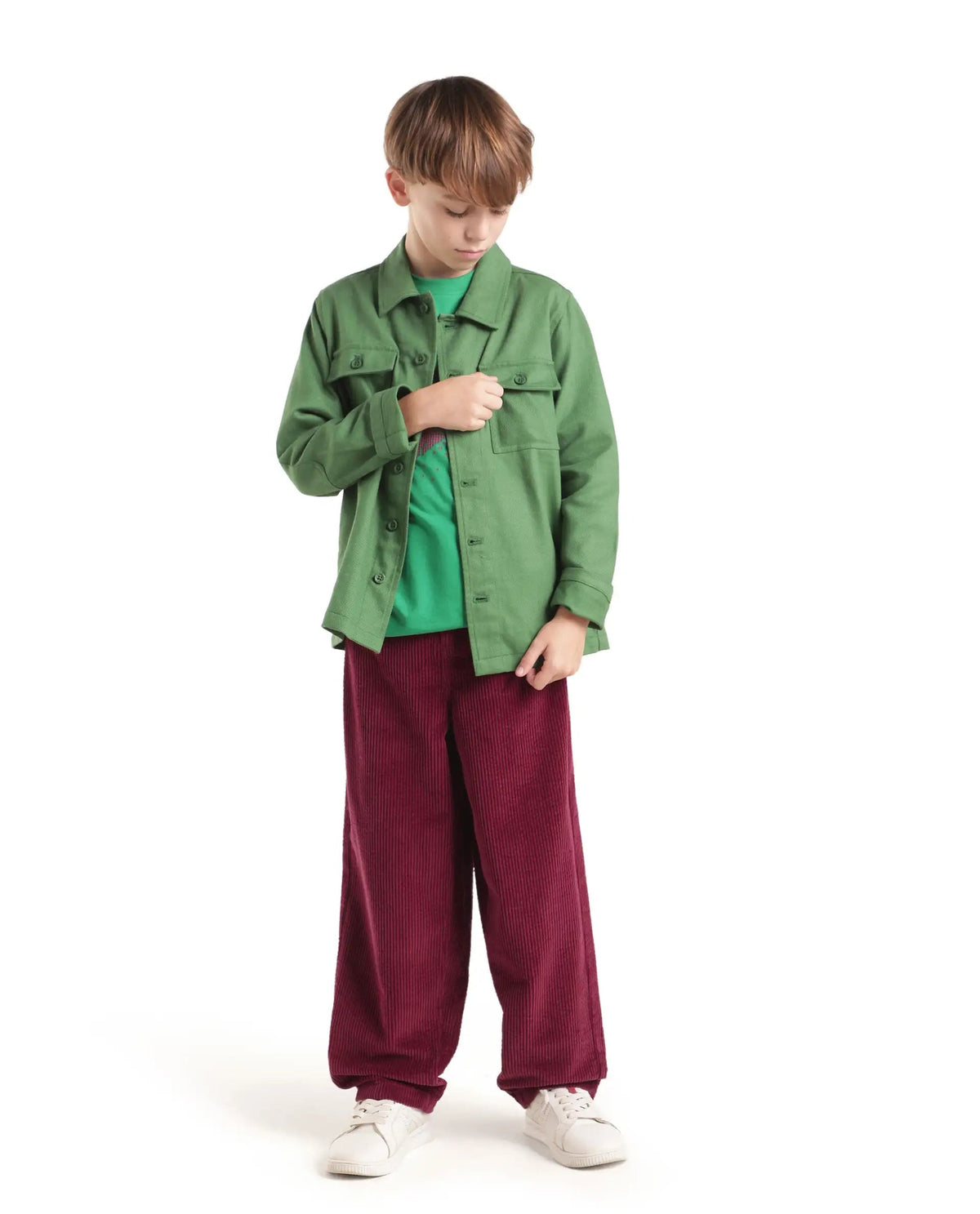 Rare Ones Boys Caro T Regular Fit Cotton Trouser - Dark Red