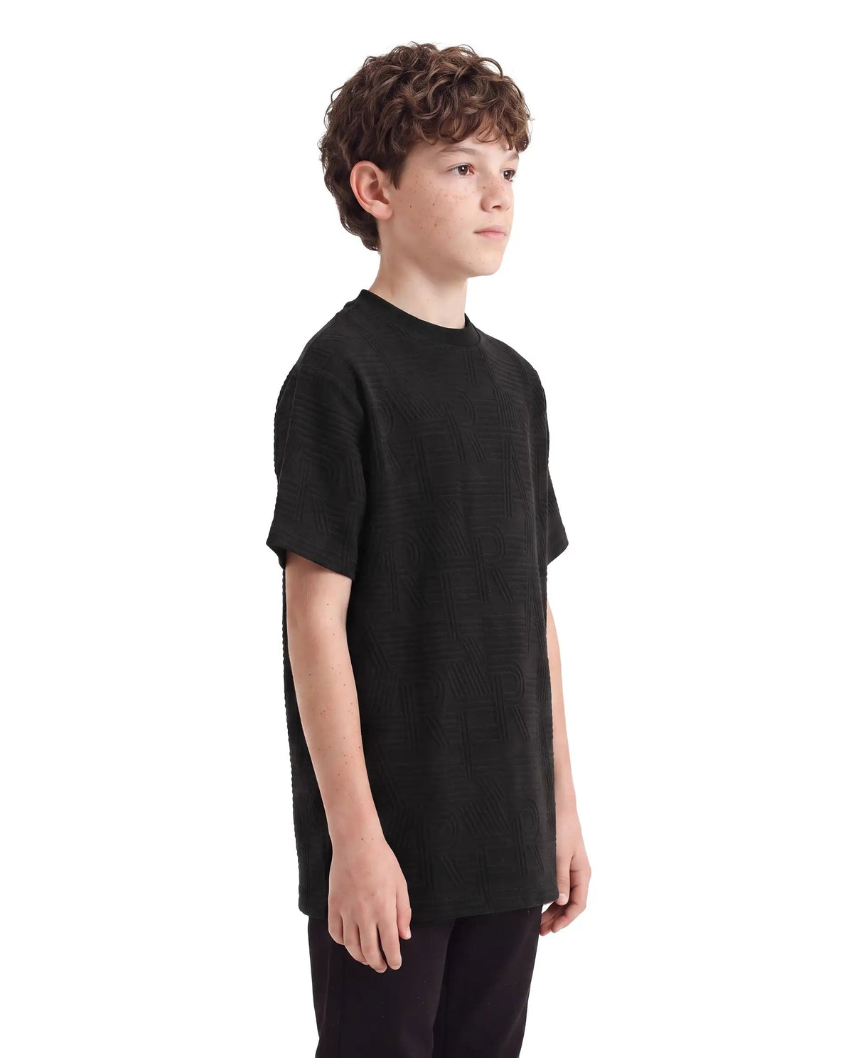 Rare Ones Boys Stom Regular Fit Cotton Blend T-Shirt - Black