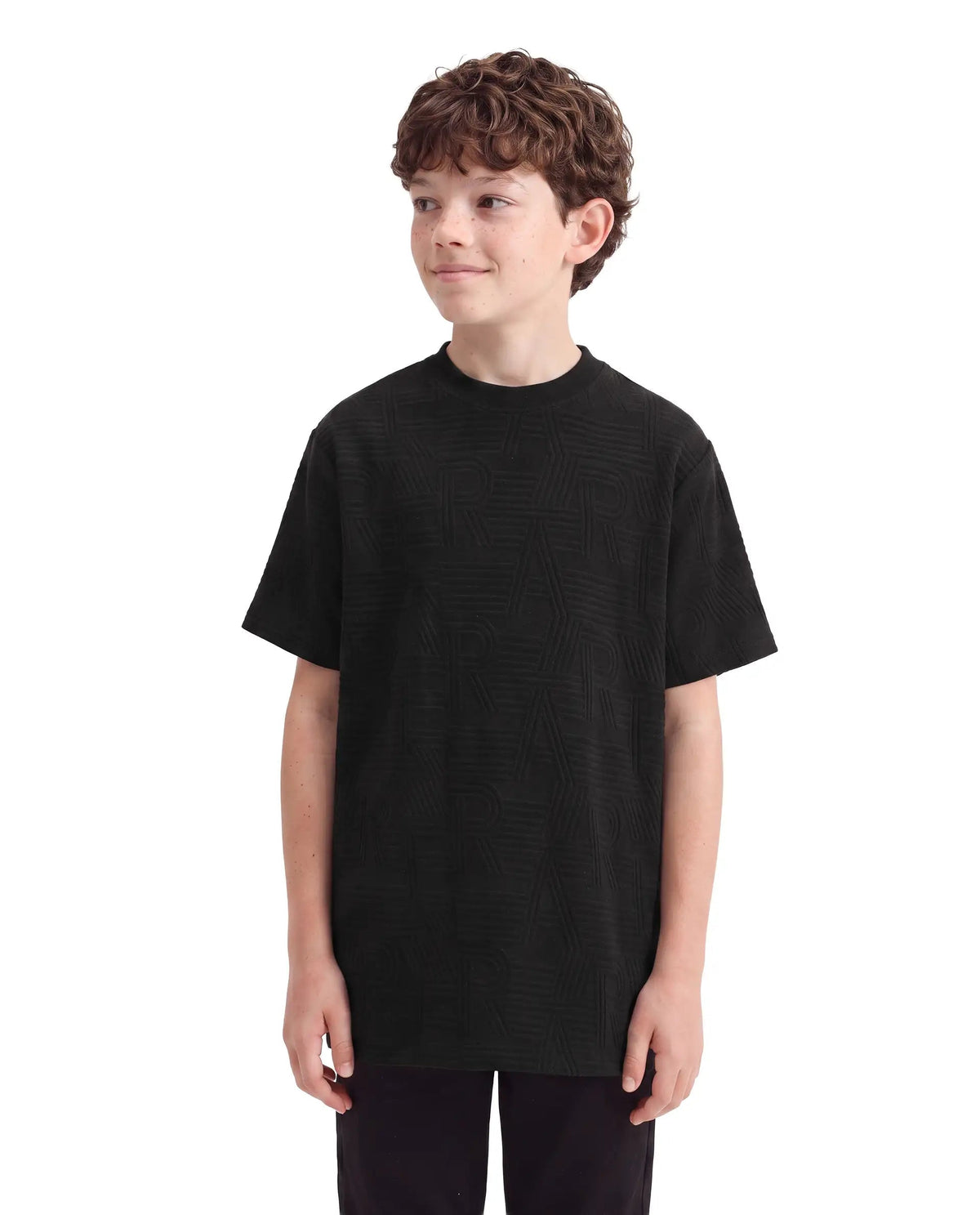 Rare Ones Boys Stom Regular Fit Cotton Blend T-Shirt - Black