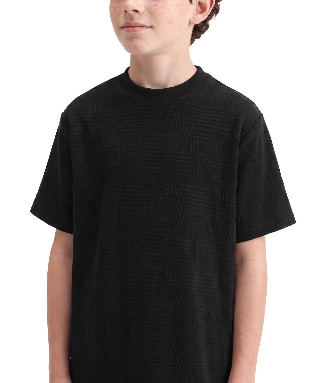 Rare Ones Boys Stom Regular Fit Cotton Blend T-Shirt - Black
