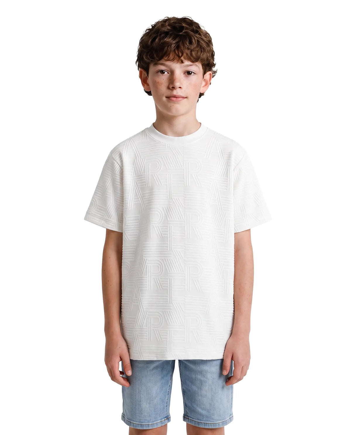 Rare Ones Boys Stom Regular Fit Cotton Blend T-Shirt - White