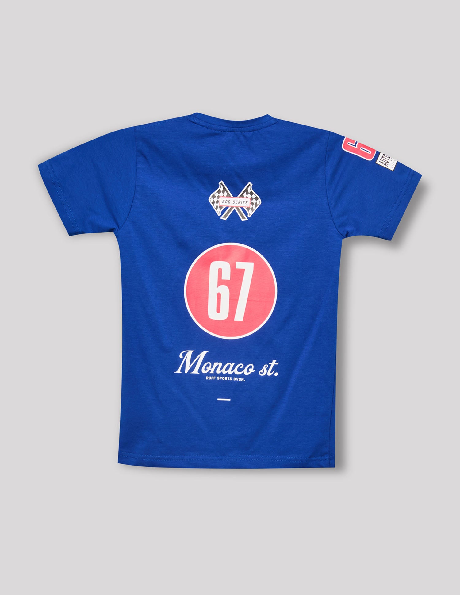 Boys Royal Blue Cotton Stretch Crew Neck Fashion T-Shirt