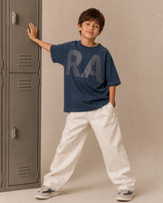 Rare Ones Boys Shane Oversized Fit Cotton T-Shirt - Teal
