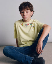 Rare Ones Boys Stilo Cotton T-Shirt - Fluorescent Yellow