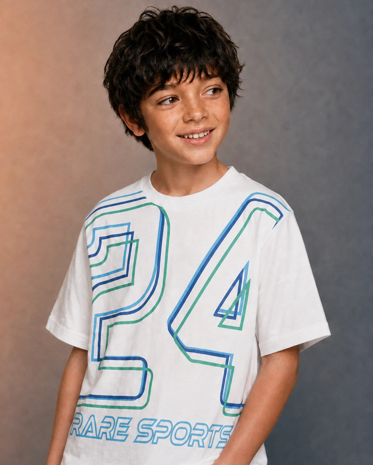 Rare Ones Boys Svant Regular Fit Cotton T-Shirt - White