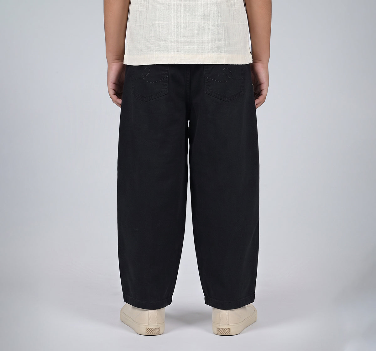 Twill Trousers Peach Finish Twill Navy