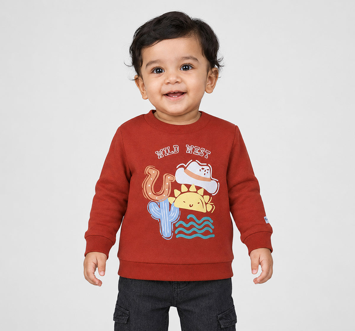 Sweatshirt with Print Maroon