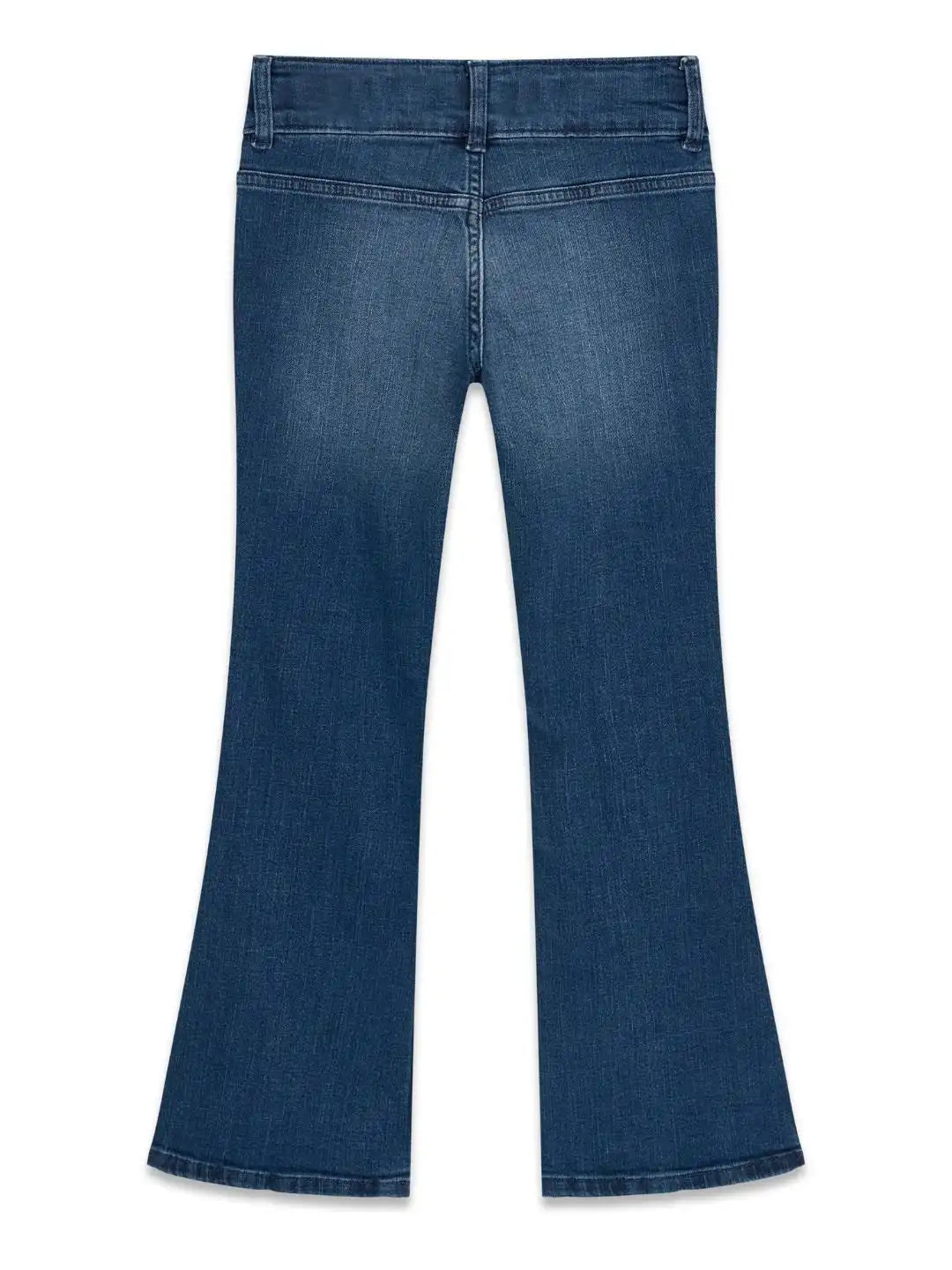 GUESS Girls Regular Fit Mid-Rise Light Fade Blue Jeans