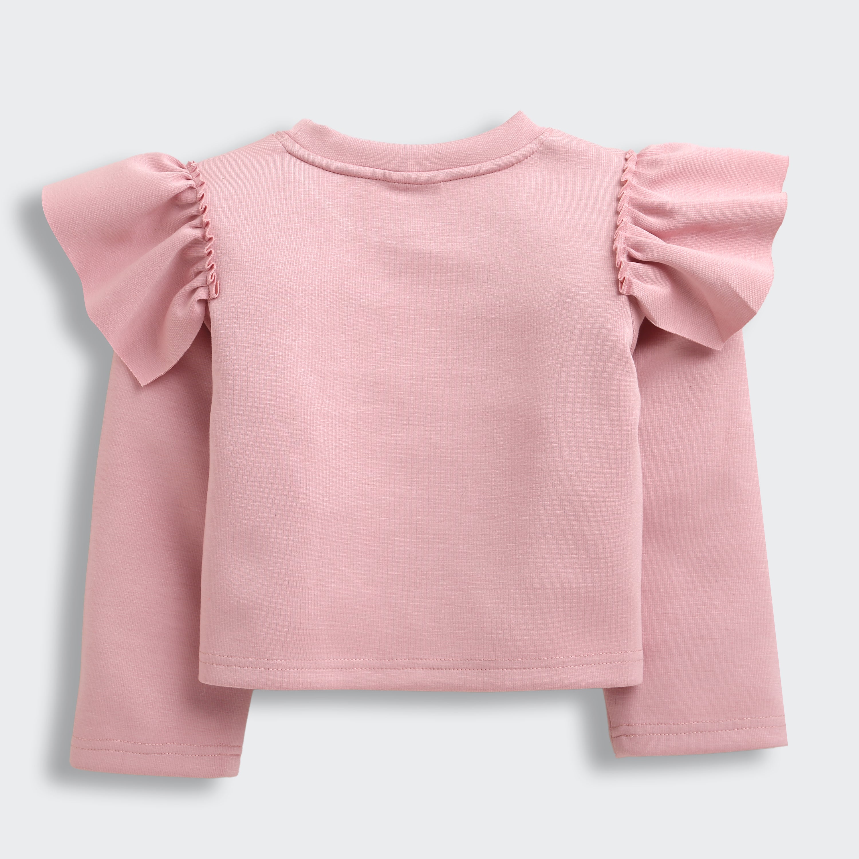 Girls Onion Pink Embroidered Straight-Fit Crop Top