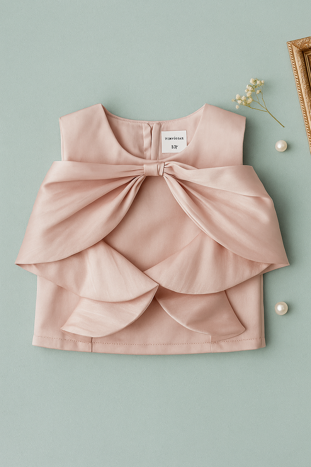 Girls Onion Pink Sleeveless Party Wear Top