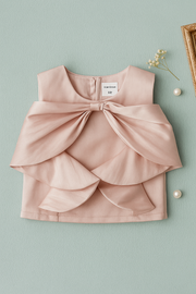 Girls Onion Pink Sleeveless Party Wear Top