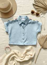 Girls Blue Casual Shirt