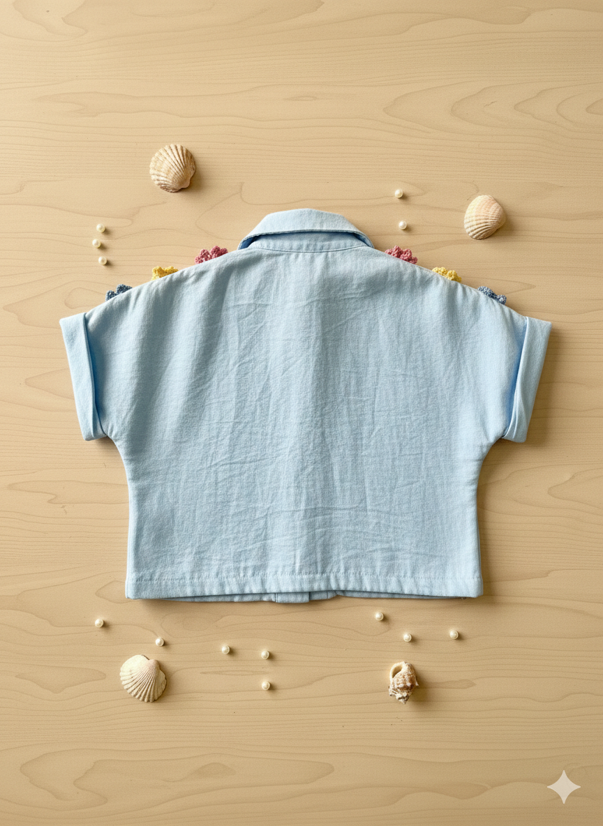 Girls Blue Casual Shirt