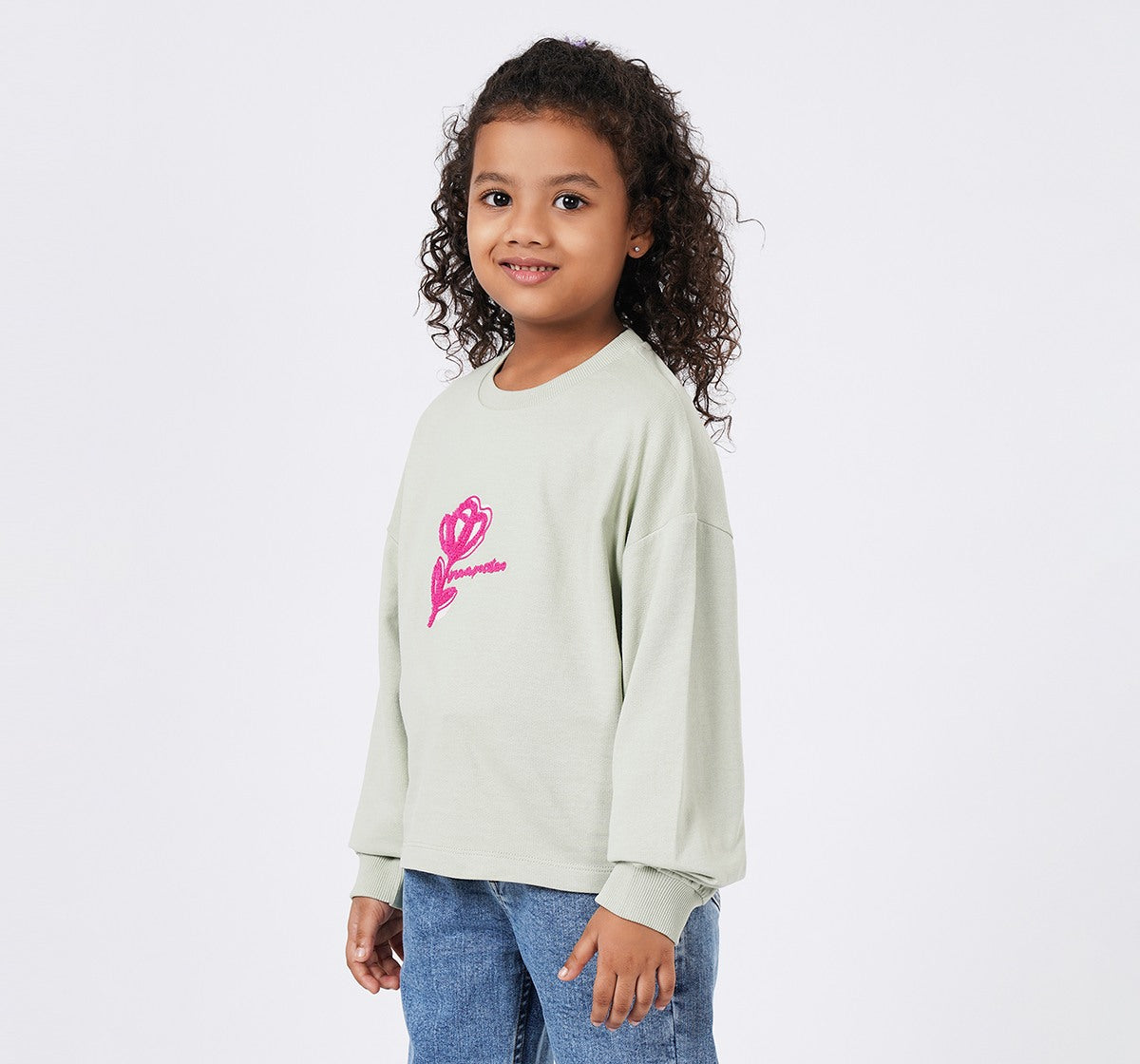 T Shirt with Embroidery Green