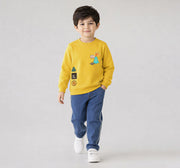 Sweatshirt with Badges Yellow