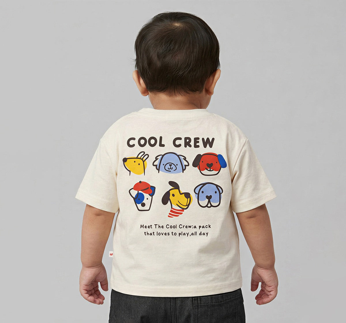 Antifit T-Shirt with Front & Back Print Off-White