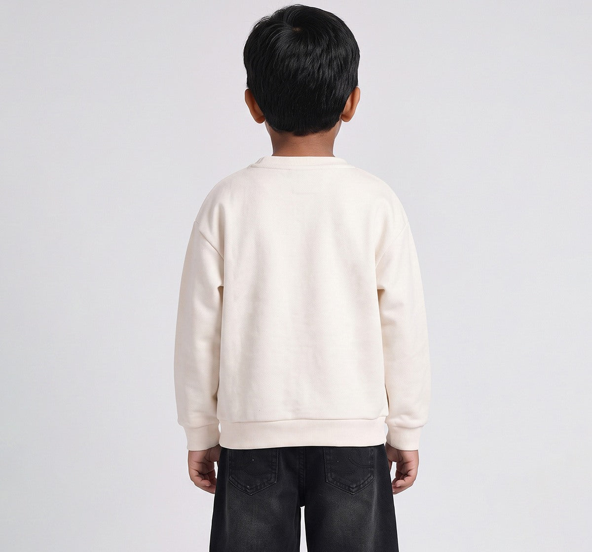 Sweatshirt with Badges Beige